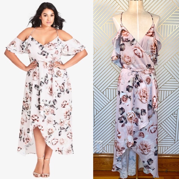 city chic pink floral dress